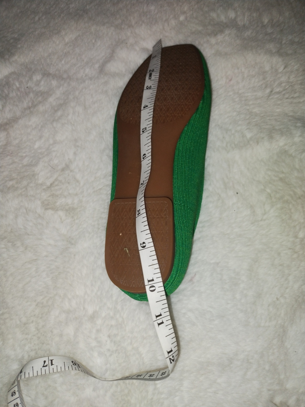 Ribbed Teal Women's Slip-On Ballet Flats - Picture 9 of 9